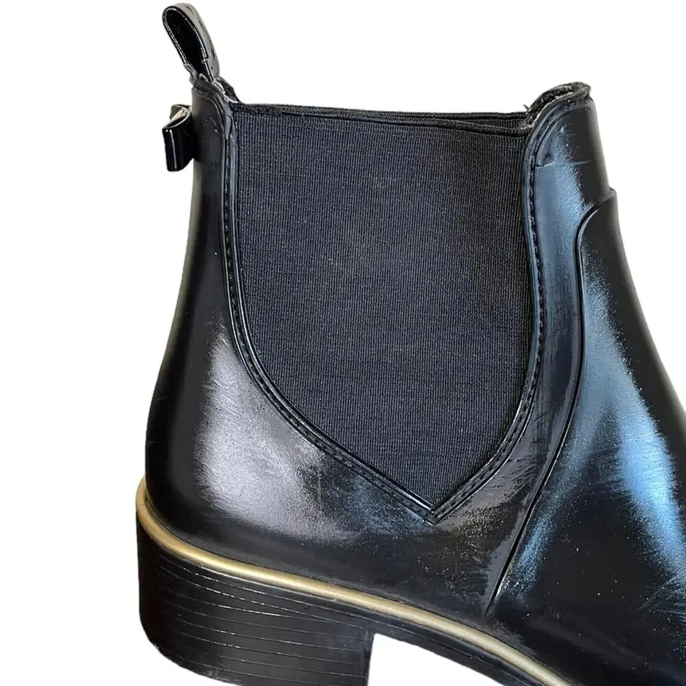 KATE SPADE Women's Black Star Rain Chukka Chelsea Boots Size 6‎